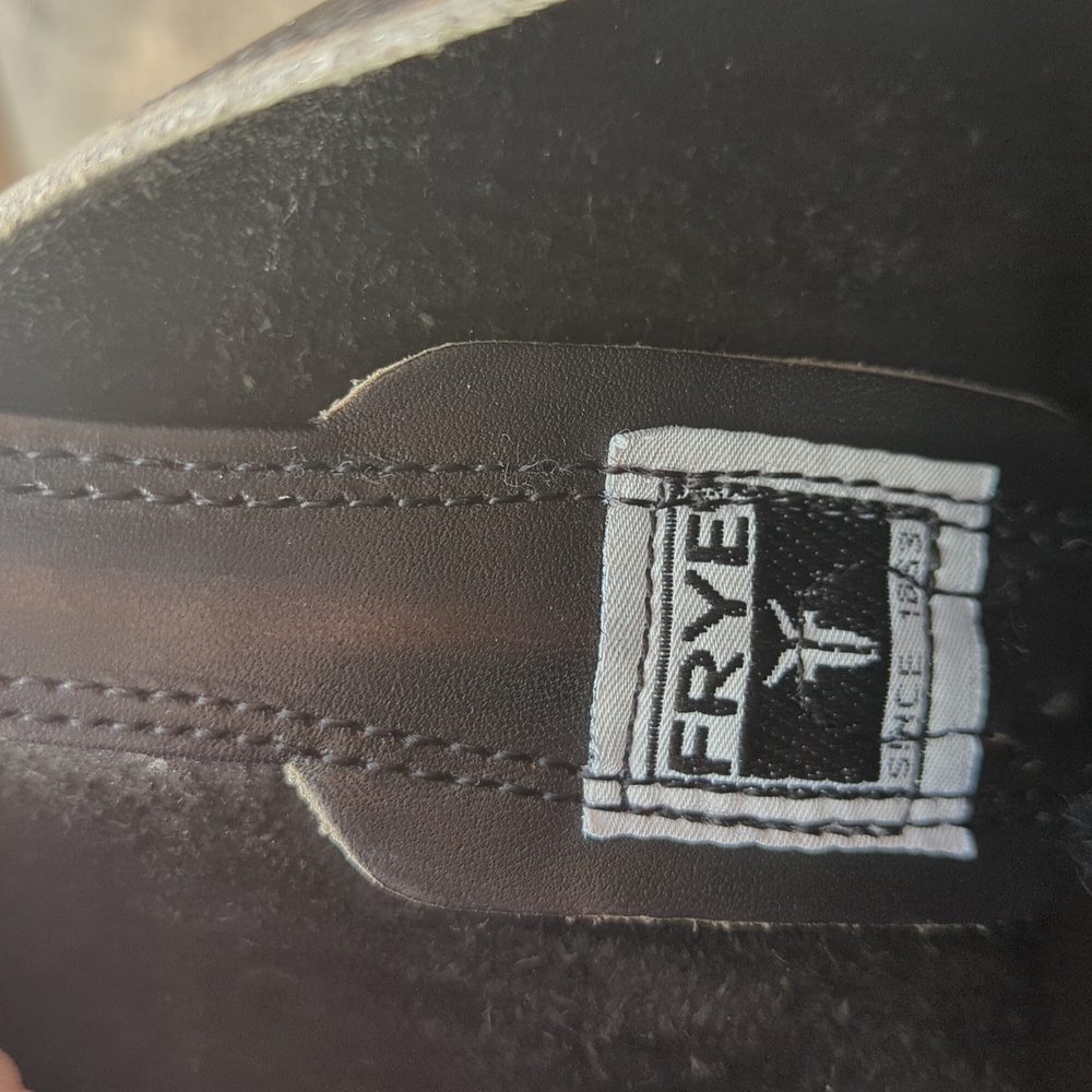 Frye Duke Roper Mid Height Black Leather Boots - Picture 5 of 6